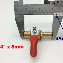 Горячая Распродажа(5 шт./лот) 1/" maleX8mm шаровой кран, латунный шаровой кран, медный клапан, медный фитинг
