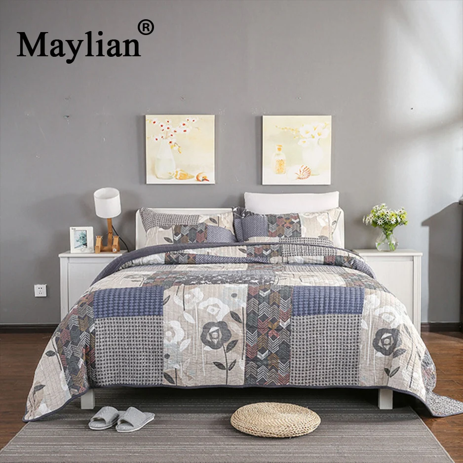 

2018 Limited Top Fashion None Quality Printed Duvet Cover Bed Sheet Maylian Quilting Bedding Three Piece American Quilts Be1089
