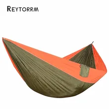 Открытый Большой размер гамаки нейлон для 2 человек спальная кровать Hamac для путешествий кемпинга выживания Висячие качели стул 320*200 см
