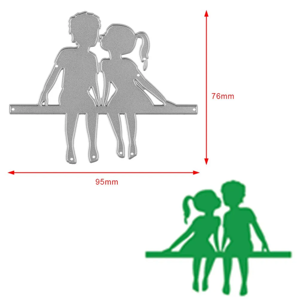 Girl DIY Stanzformen Schablone Scrapbook Album Papier Karte Präge Handwerk Boy
