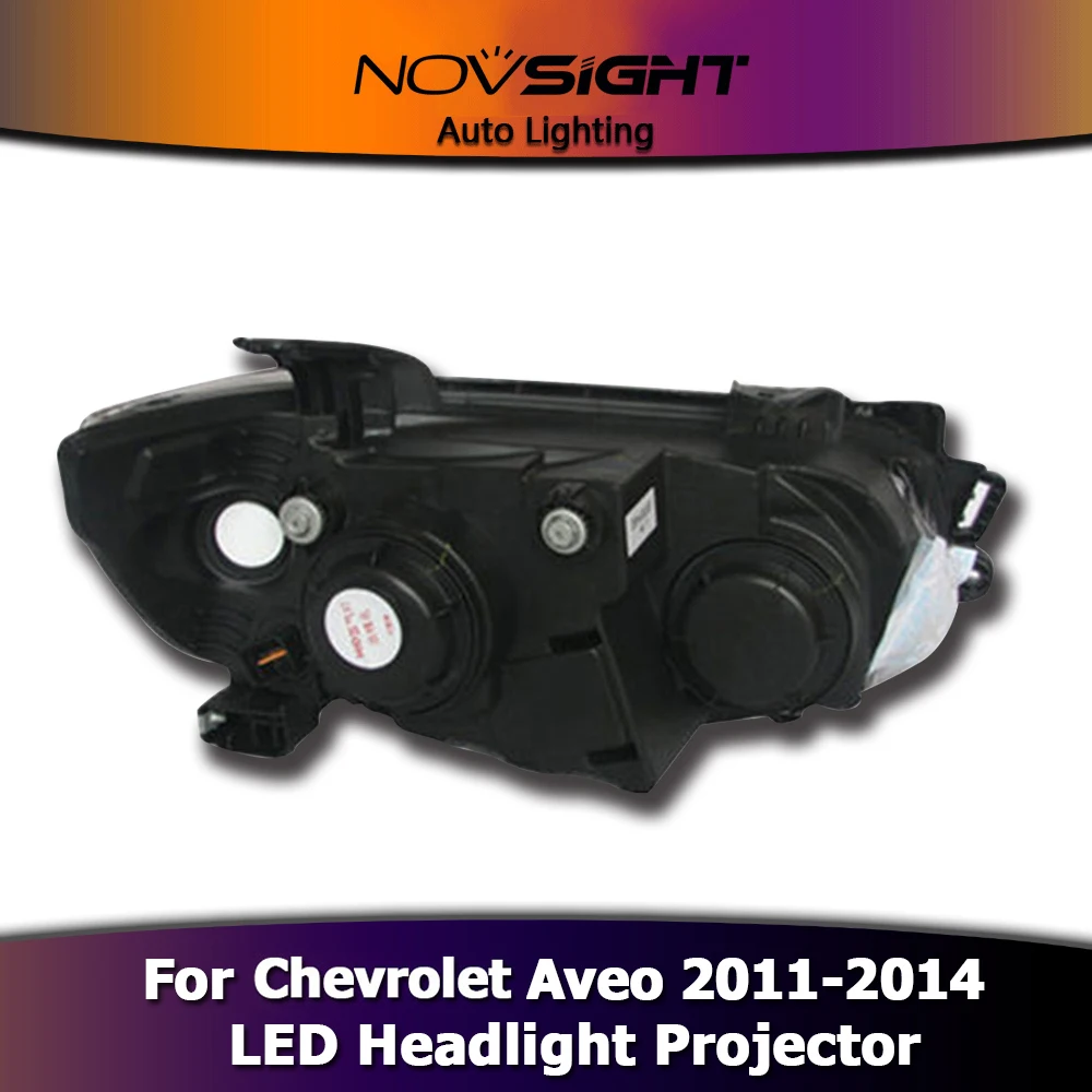 NOVSIGHT 2 шт. автомобильный Стайлинг для Chevrolet Aveo 2011- светодиодный головной светильник DRL противотуманный светильник указатель поворота