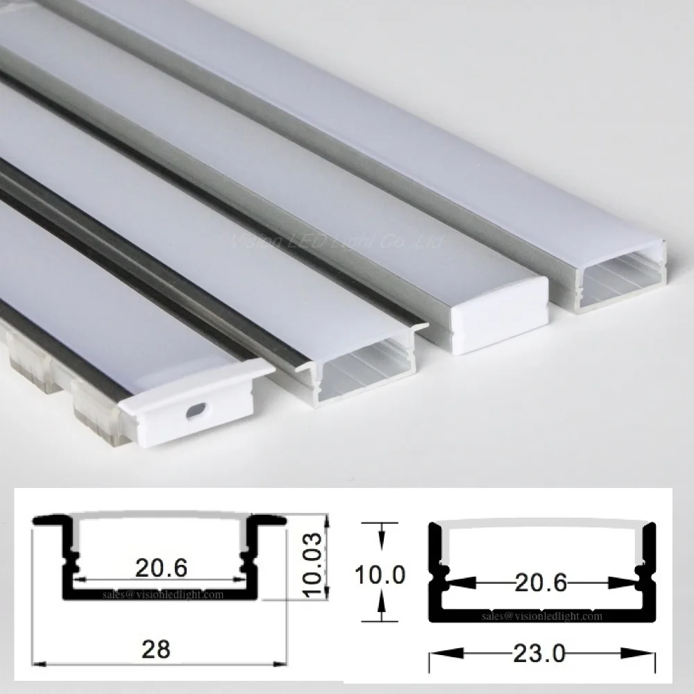 

20m(20pcs) a lot, 1m per piece wide aluminum profile for led double row strips, two row led strips light 5050 3528 2835 5630