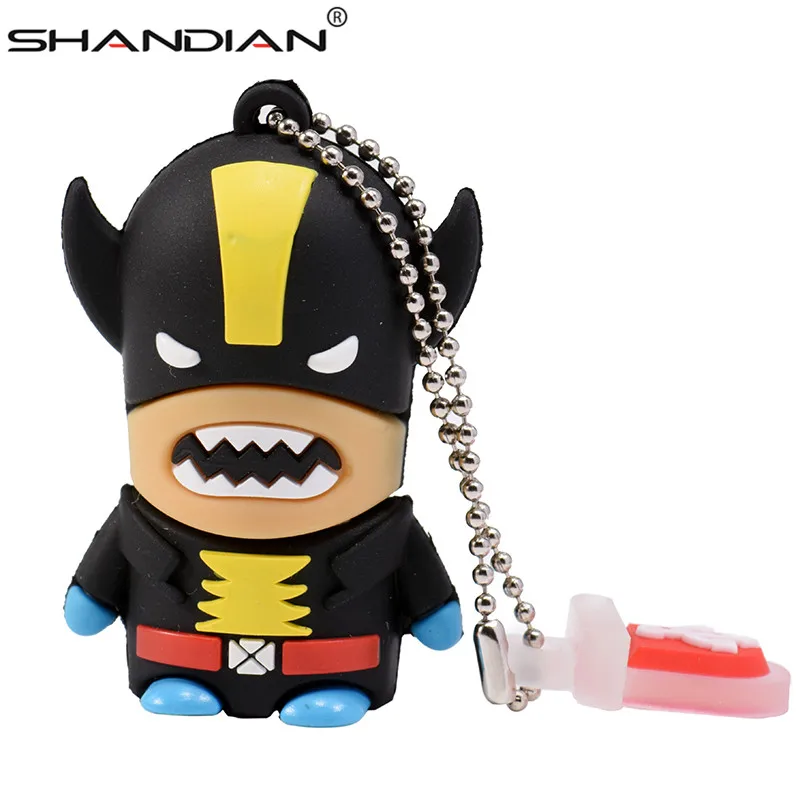 Cartoon usb 2.0 flash drive Heros batman Iron man superman 4gb 8gb 16gb 32gb 64gb Pen drive memory card stick disk pendrive gift