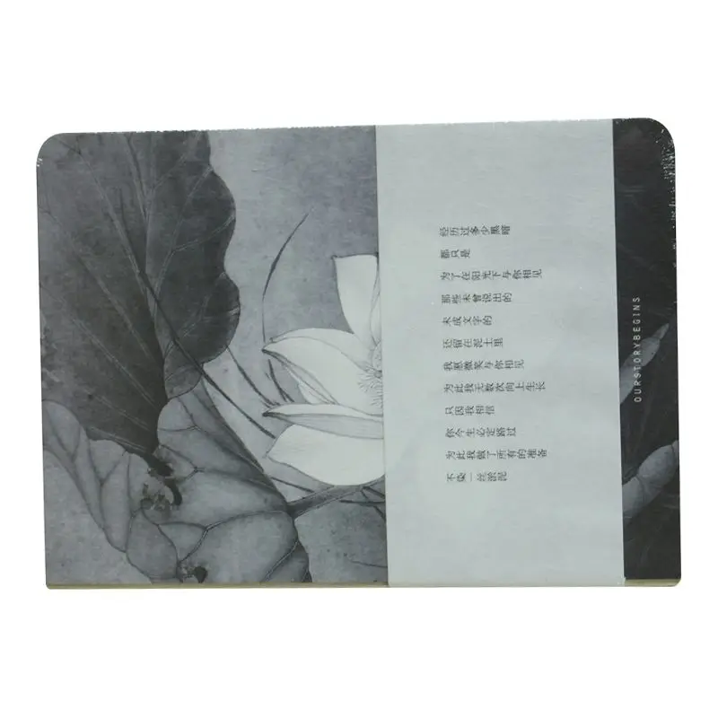 

Sketchbook Blank Papers Diary Pocket Journal School Study Notebook Gray+white, Lotus C