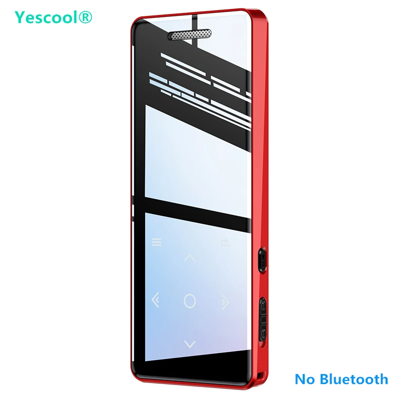 Yescool X5 Bluetooth MP3 музыкальный плеер hifi спортивный Flac walkman с FM диктофоном видео изображение обзор динамик - Цвет: No Bluetooth-Red