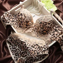 Женский комплект с бюстгальтером, сексуальный бюстгальтер, нижнее белье, Леопардовый бюстгальтер с Т-образным вырезом, пуш-ап, бюстгальтер, нижнее белье, лучшее качество