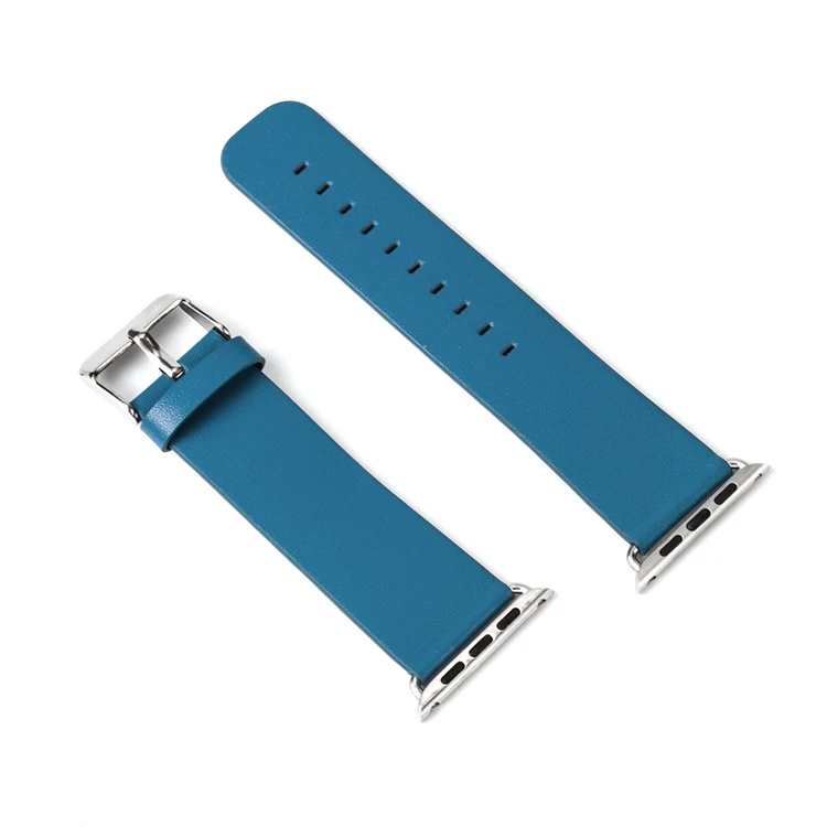 Ремешок из натуральной кожи для apple watch band pulseira apple watch 5 4 3 band 44 мм/40 мм correa iwatch band 42 мм/38 мм браслет ремень - Цвет ремешка: Royal blue