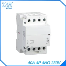Din rail household AC contactor 40A 4P 4NO 230V Household contact module Din Rail Modular contactor Din rail household AC contactor 40A 4P 4NO 230V Household contact module Din Rail Modular contactor