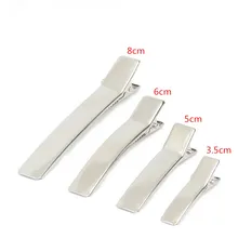 Alta qualidade 35-80mm 100 pçs duplo dente de metal cabelo jacaré clipes barrette clipe de crocodilo para arco hairpin diy acessórios de cabelo