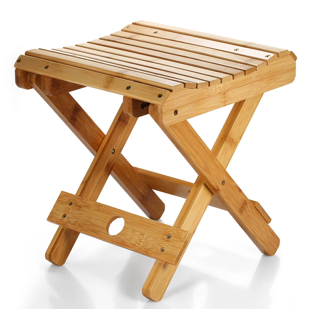 Small Chair Natural Bamboo Folding Chair Folding Stool Mini Chair Portable Chair Collapsible Chaires Folded Seat Small Folding