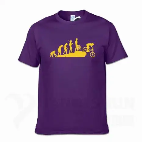 Интересный горный велосипед спуск футболка забавная Эволюция человека футболка мужская панк топы Футболка хипстер Хлопок велосипед Повседневная футболка