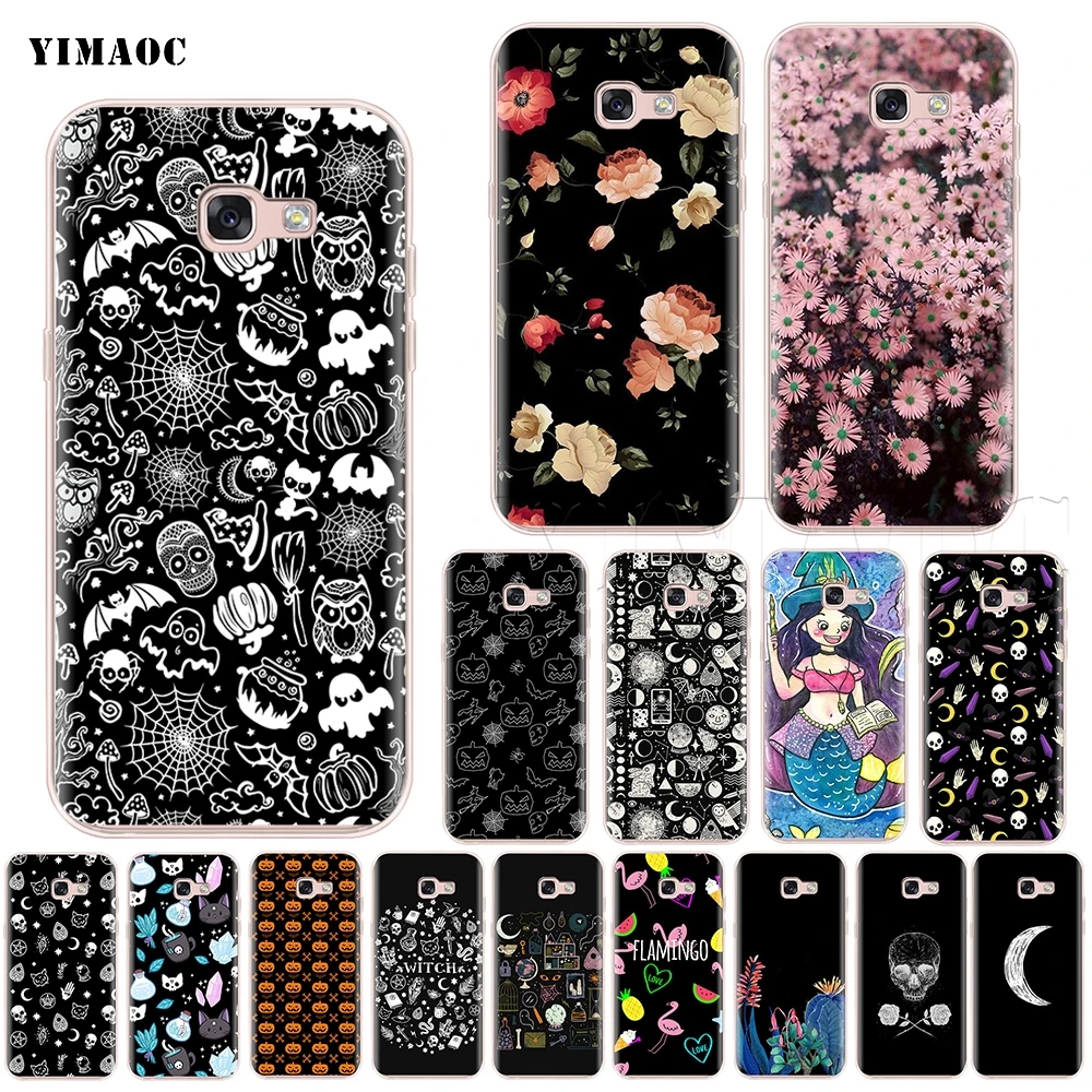 Силиконовый чехол YIMAOC с узором ведьмы на Хэллоуин для Samsung Galaxy S7 S8 S9 Edge Plus J3 J5 J7 A5 A6