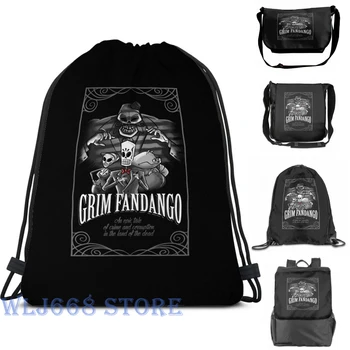 

Funny graphic print shoulder Bags women GRIM FANDANGO (2) Single shoulder backpack travel for men Gym Bag