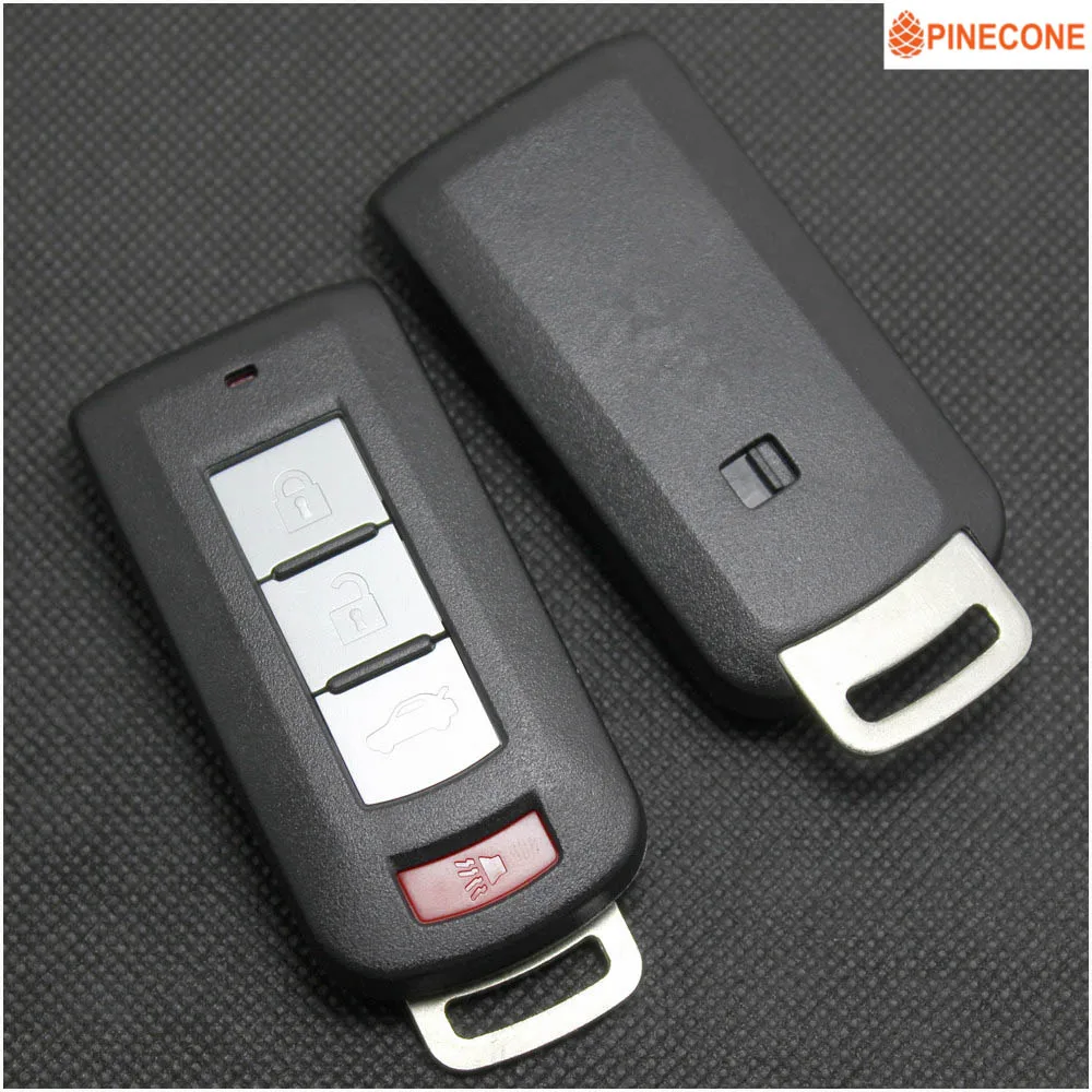 PINECONE для MITSUBISHI OUTLANDER ASX PAJERO SPORT SHOGUN MONTERO LANCER RVR чехол для ключа автомобиля 4 кнопки Smart Key Shell с лезвием