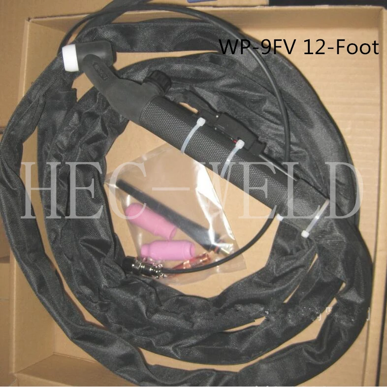 

Free Shpping WP-9FV 12-Feet 4M 125Amp With Gas Valve & Flexible Head , Tig Welding Torch Complete Air Cooled high quality