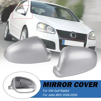 

Pair Silver Rearview Side Wing Mirror Cover For VW for Golf Rabbit for Jetta MK5 2006 2007 2008 2009 Auto Replacement parts