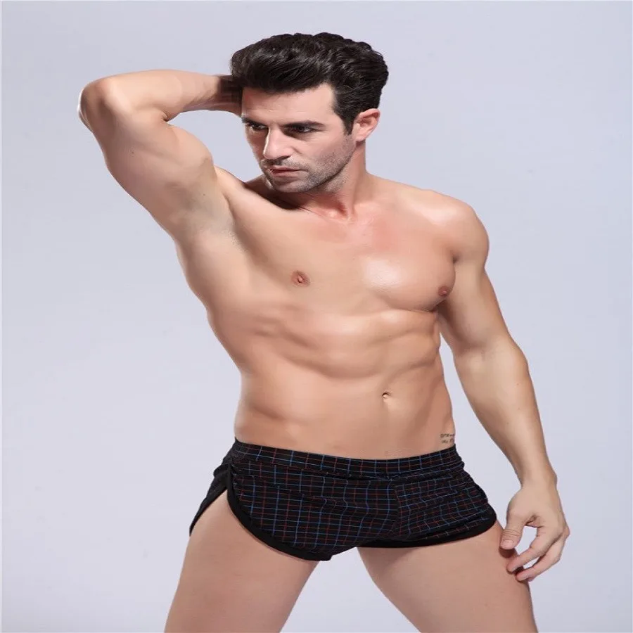 

2016 New Men Boxers Cotton Breathable Household Low Waist Shorts Solid Underpants M,L,XL Free Shipping10pcs/lot