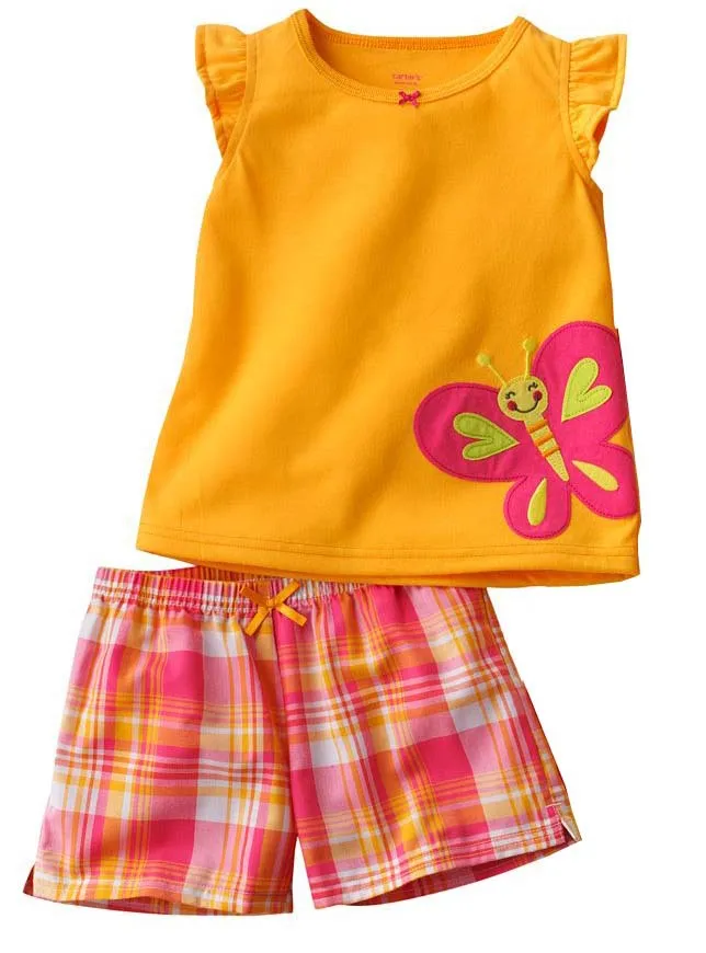 

1-6 Years Kids Girls Clothing Set Summer Fashion T-shirts And Shorts Children Girls Sports Suit Brand Baby Girls Clothes Set