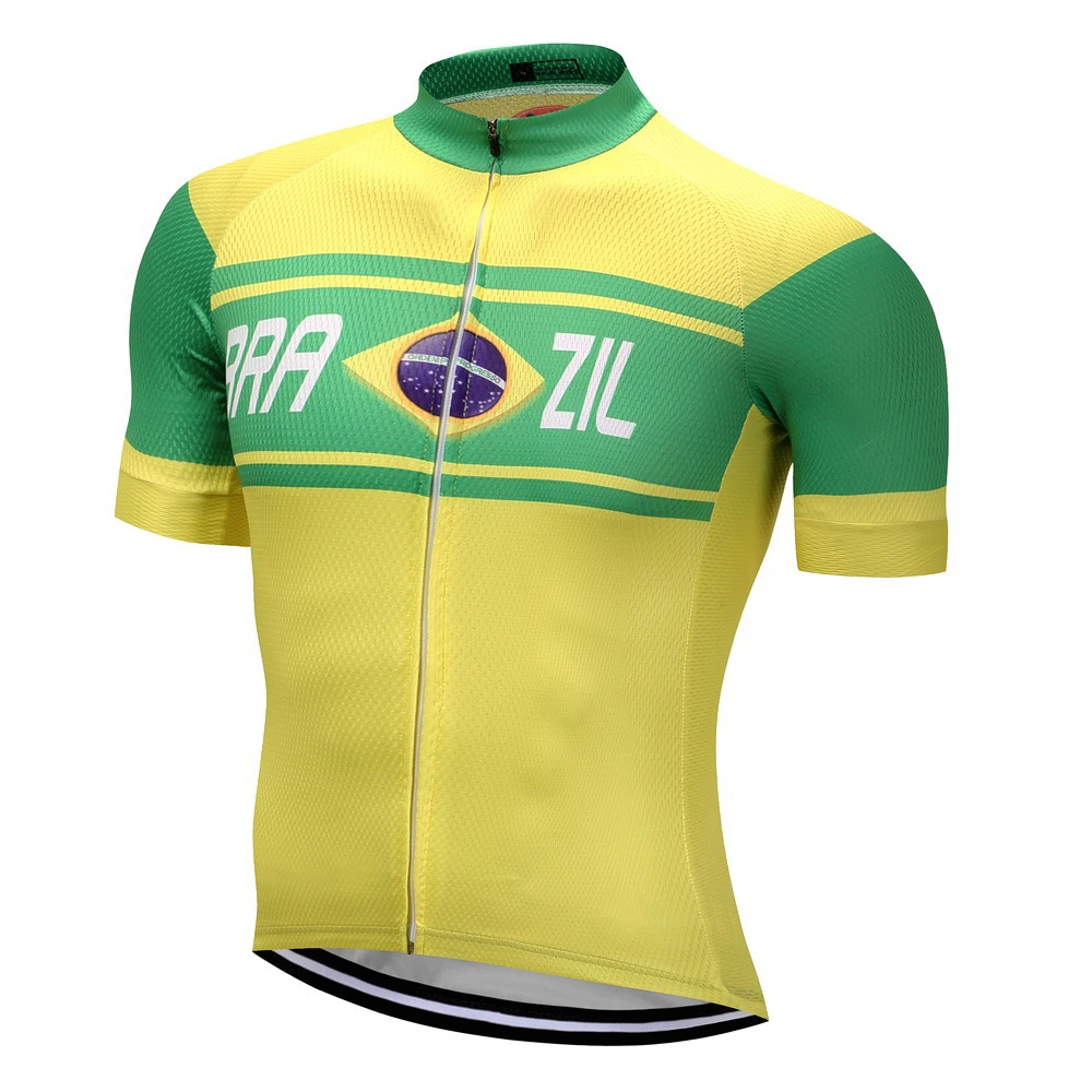 

Men Cycling Jersey Brazil Russia Short Sleeve Summer Maillot Ropa Ciclismo MTB Cycling Cycling Shirts Top S-4XL