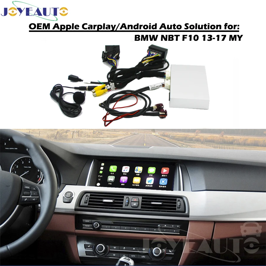 

Aftermarket Full Apple Carplay Screen 5 series F10 NBT 2013-2017 MY Android Auto Solution Retrofit Reversing Camera