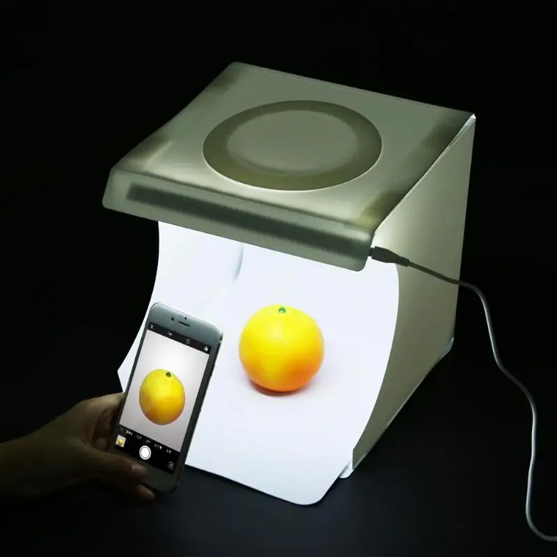 

Portable Mini Photo Studio Photography Backdrop Folding Light Box Booth Soft Box Tent Kit with Soft LED Light Strips Foto Box