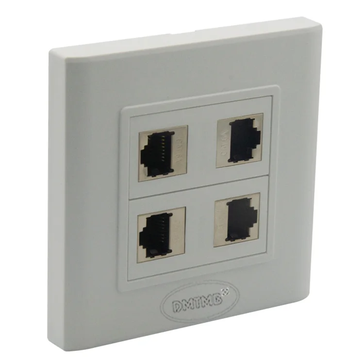 4 X CAT6A щит RJ45 настенная пластина с обратной стороной от женского до разъема|rj45 wall