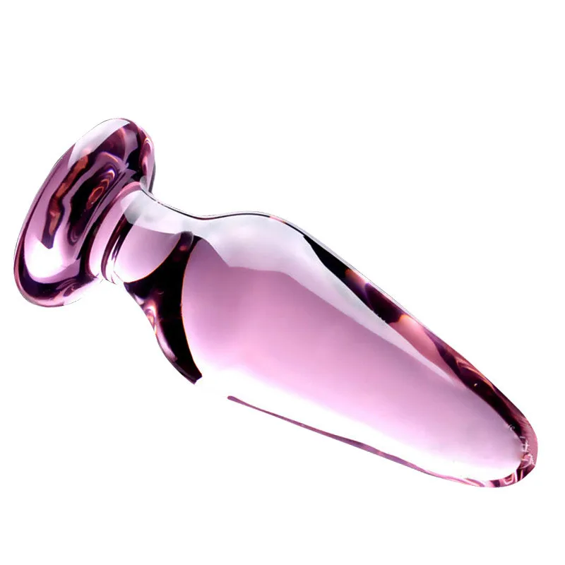 Ceny 10.5*3.7 CM Super duży rozmiar różowy szkło Anal Plug gładkie stożek szkło kryształowe duży Butt Plug, mężczyźni i kobiety Sex zabawki H8 3 7