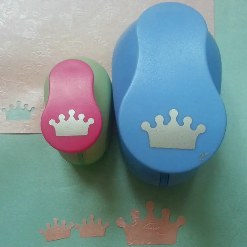 

Free Shipping 2pcs Crown (1pc 2" and 1pc 1")craft punch set Crown Paper Punches Furador Scrapbooking Hole Punch Shaped Punch