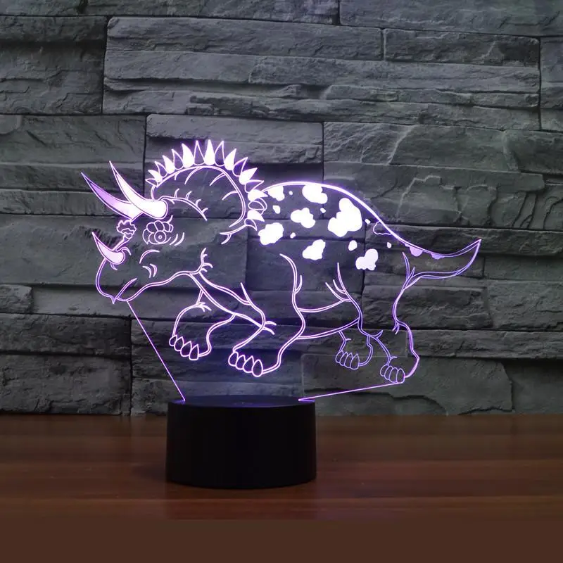 

Dinosaur Acrylic 3d Lamp Novelty Luminaria De Mesa 3d Light Fixtures Luminaria Led 3d Light Halloween Gift Kids Table Lamps
