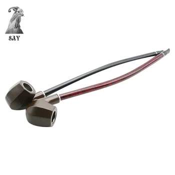 

SY 2018 New Wood grain resin Long smoking pipe Creative Cigarette Holder Pipe For Smoking Gift Bent Cigarette Pipes