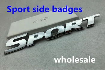 

50pcs New 3D Chrome silver Sport ABS Logo Car Sticker side Emblem Badge Door Decal Auto Accessories for Highlander
