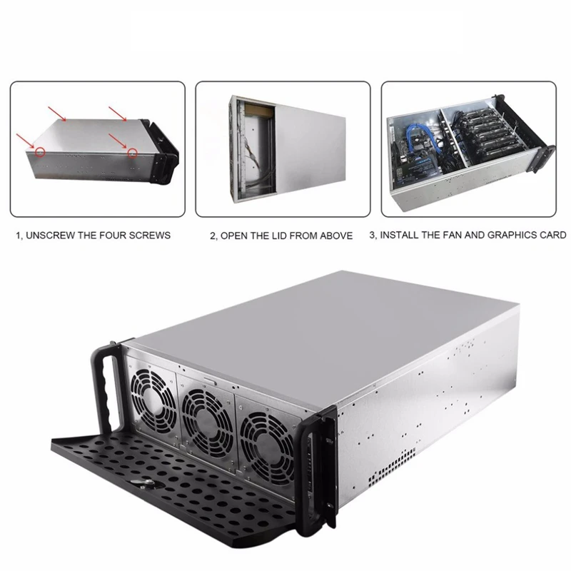 Mining Rig Case USB Miner PC Server Rack CryptoNote Open Air Frame ETH Monero Coin 4U With Lock RX570 GTX 1070 1080 6 GPU Card Mining Rig Case USB Miner PC Server Rack CryptoNote Open Air Frame ETH Monero Coin 4U With Lock RX570 GTX 1070 1080 6 GPU Card