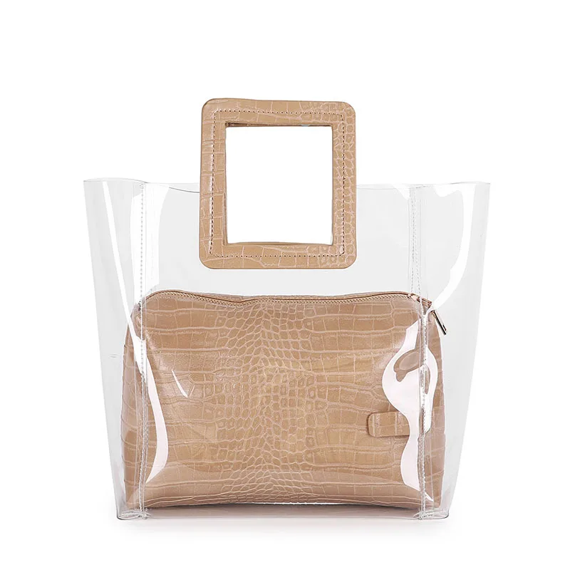 2018 Spring New Bag Retro Korean Version Transparent Pu Handbag Fashion Lady Wholesale. | Багаж и сумки