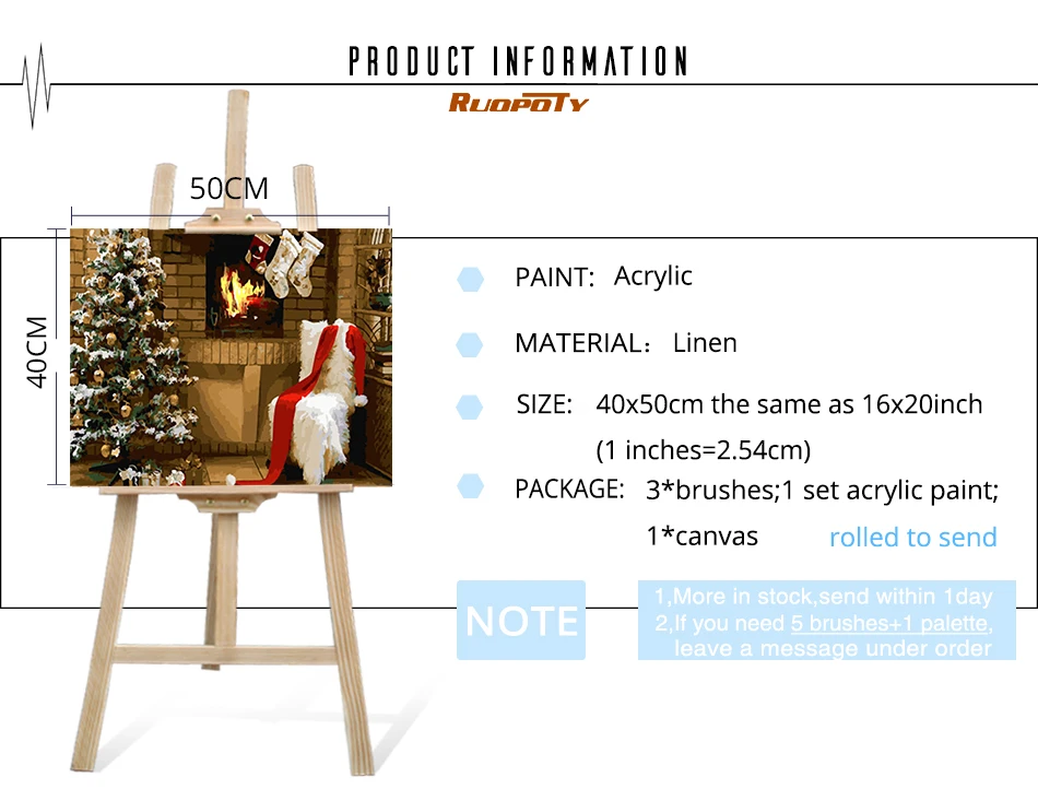RUOPOTY Рамка Рождественская елка Сделай Сам краска по номерам каллиграфия краска ing Акриловая Краска на холсте уникальный подарок для домашнего декора искусство