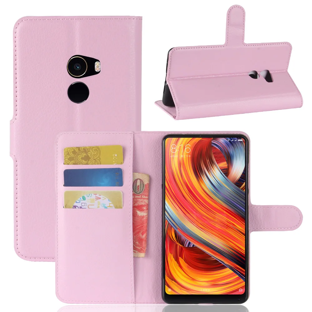 Cellphone Cases for Xiaomi mi Mix2 30pcs/lot Luxury TPU leather flip wallet case bookcover for Xiaomi mi Mix2 free shipping