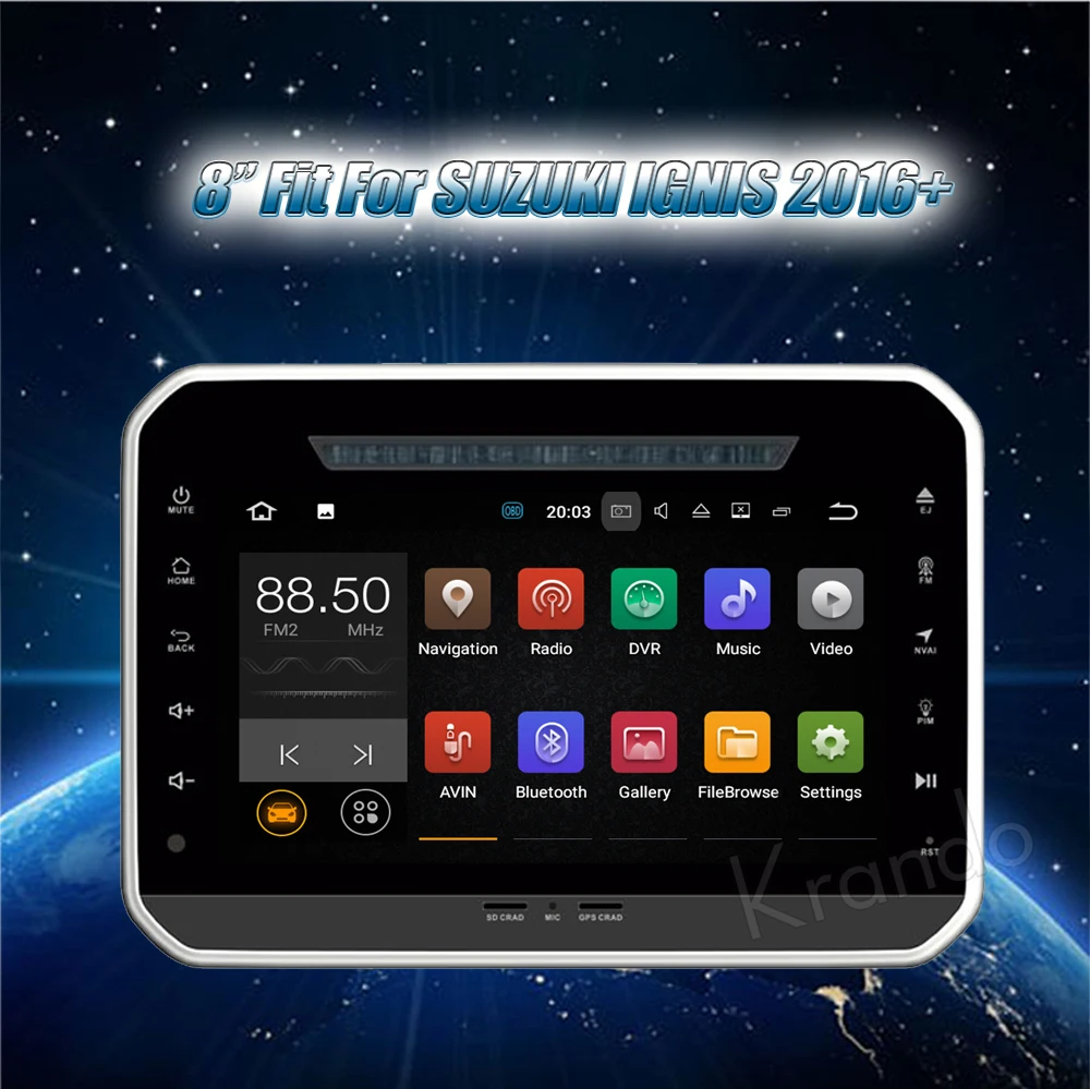 Excellent Krando 8" Android 7.1 for Suzuki Ignis 2016+ car navigation multimedia system audio radio gps dvd player WIFI 3G DAB+ 0 Excellent Krando 8" Android 7.1 for Suzuki Ignis 2016+ car navigation multimedia system audio radio gps dvd player WIFI 3G DAB+ 0