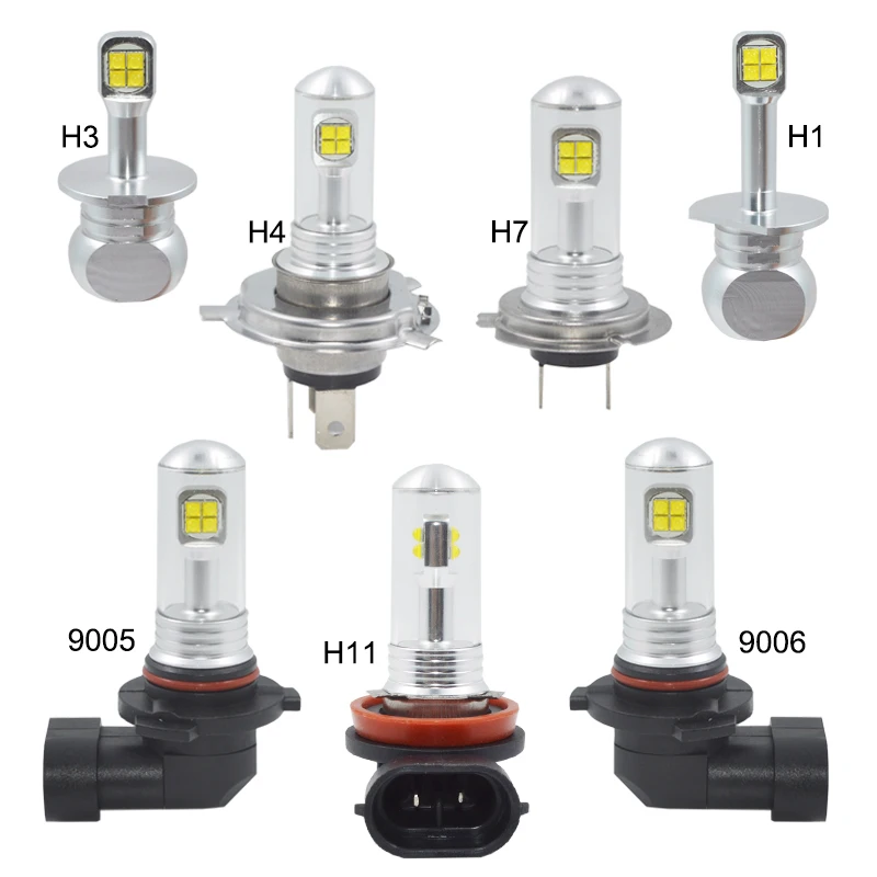 

2pcs LED Car fog lights H1 h3 h7 h11 hb4 9006 hb3 9005 White 6000K LED Car Fog Lamp Auto lights Car Light Source