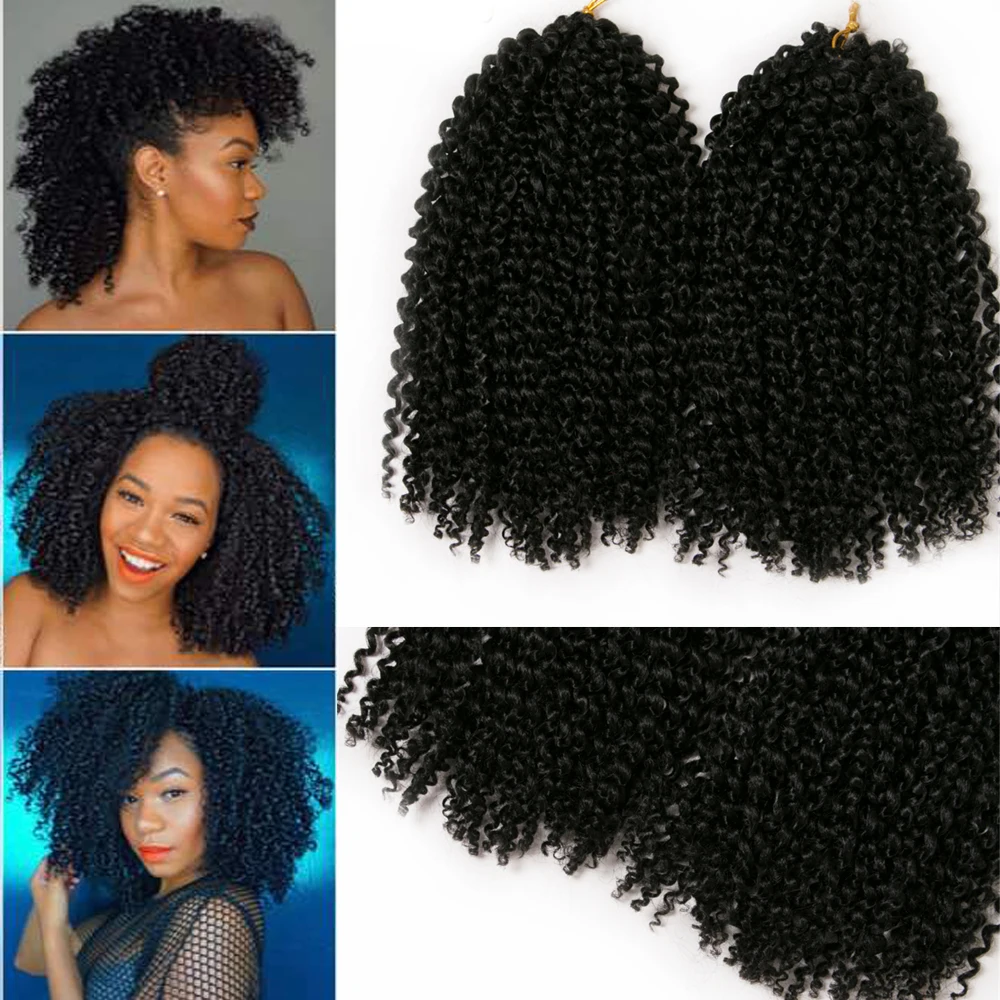 crochet curly black