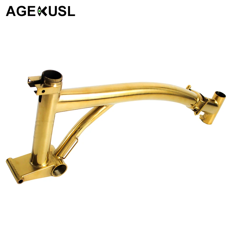 

TWTOPSE 1.4kg Titanium Bike Frame for Brompton Folding Bicycle 16" Inch Lightweight CNC Parts TI3AL2.5V Titanium original Size