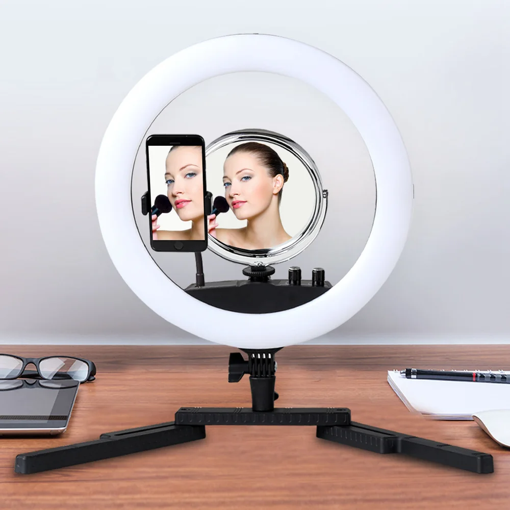 

GSKAIWEN 14" LED Ring Light Annular Lamp Bi-color 3200K-5500K CRI90+ Ring Lamps for Photography Dimmable Ring Lamp for Portrait