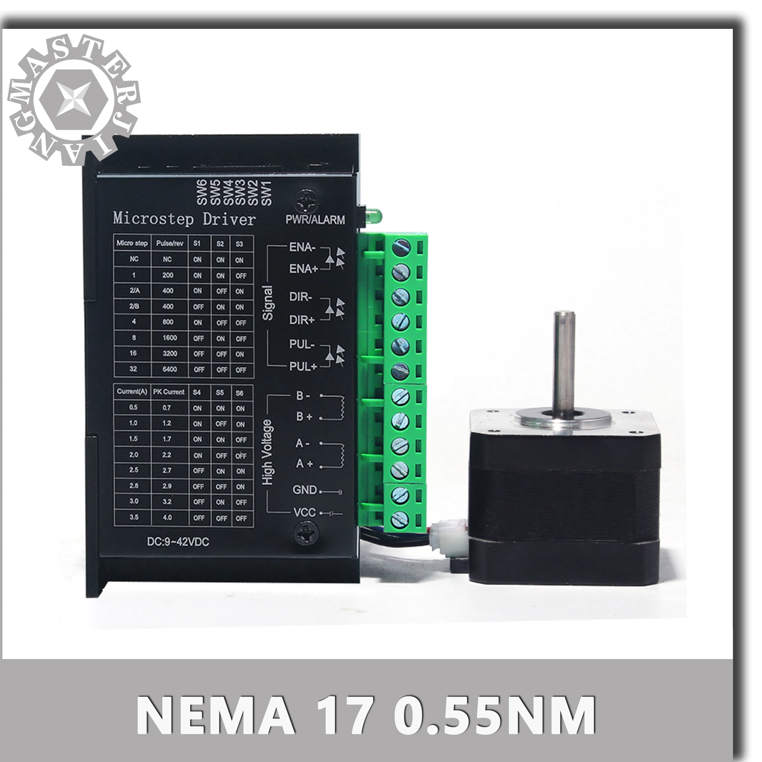 0.55N.m 42BYGH47 2-фазный 42 Шаговый двигатель+ Нема 17(Национальная ассоциация владельцев электротехнических предприятий 23 обновления TB6600 Драйвер шагового двигателя для ЧПУ 3D принтер