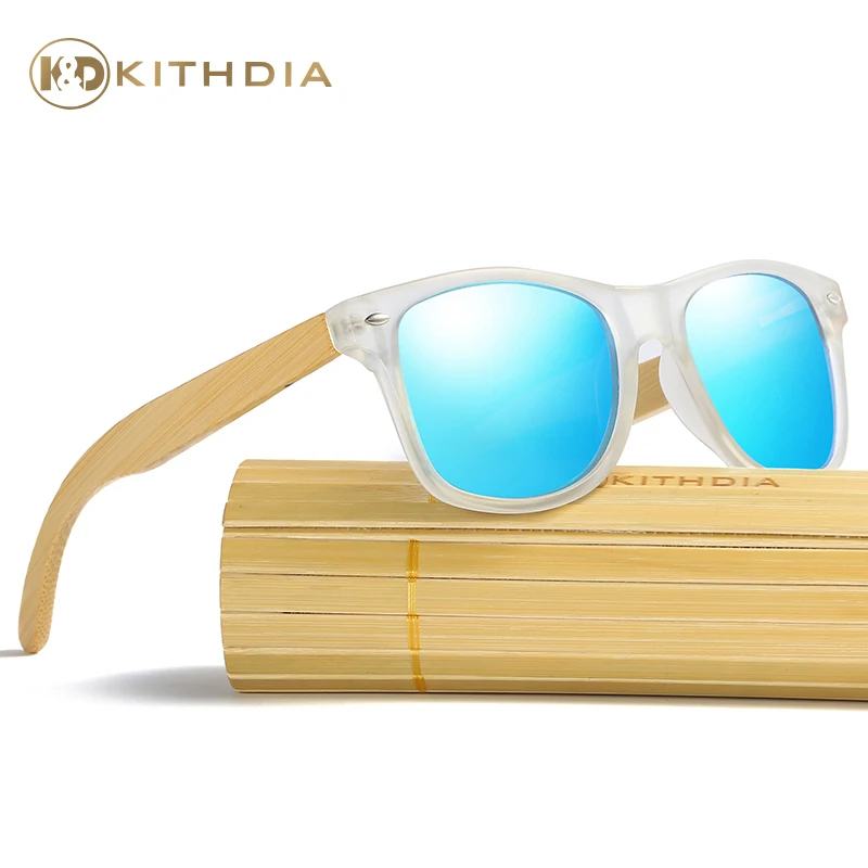 

Kithdia Clear Frame Sunglasses Wood Polarized Handmade Bamboo Legs Sunglasses and Support DropShipping / Provide Pictures #KD046