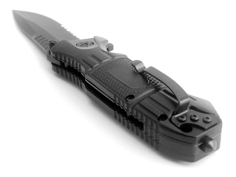 KKWOLF Folding Knife Multifunctional Half-tooth Walther Defence Pocket Knife Black Survival Hunting Knife EDC Tactical Knife too KKWOLF Folding Knife Multifunctional Half-tooth Walther Defence Pocket Knife Black Survival Hunting Knife EDC Tactical Knife too