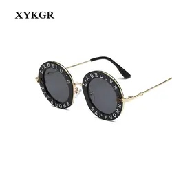 XYKGR новейшие ретро Круглые Солнцезащитные очки женские модные брендовые дизайнерские ретро градиентные оттенки солнцезащитные очки UV400
