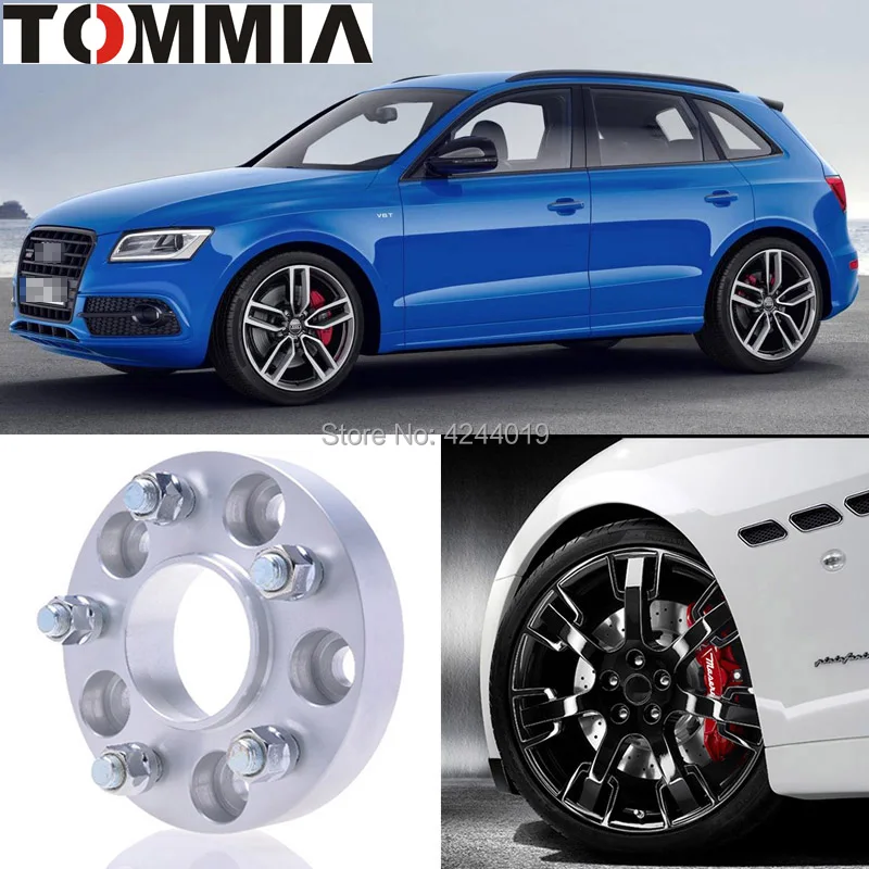

Fits Audi Q5 2PCS Wheel Hub Centric Spacers Tire Adapters Rims Flange 5x112 Center Bore 66.5mm Aluminum