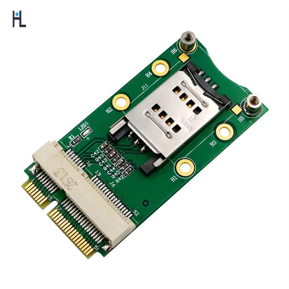 Mini Pci E Adapter Met Sim Card Slot Voor 3g 4g Wwan Lte Gps Kaart Mini Pci E Adapter Add On Cards Aliexpress