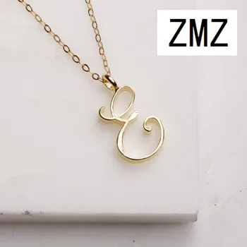 

ZMZ Europe/US fashion pendant English letter E text necklace gift for mom/girlfriend party gold /silver rose gold jewelry