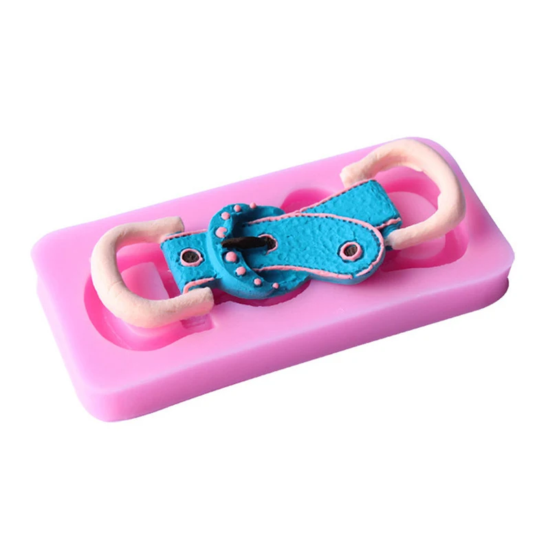 

fashion belt buckle shape cake mould kitchen restaurant bar fondant silicone mold non-stick cake decoration mould EJ992728