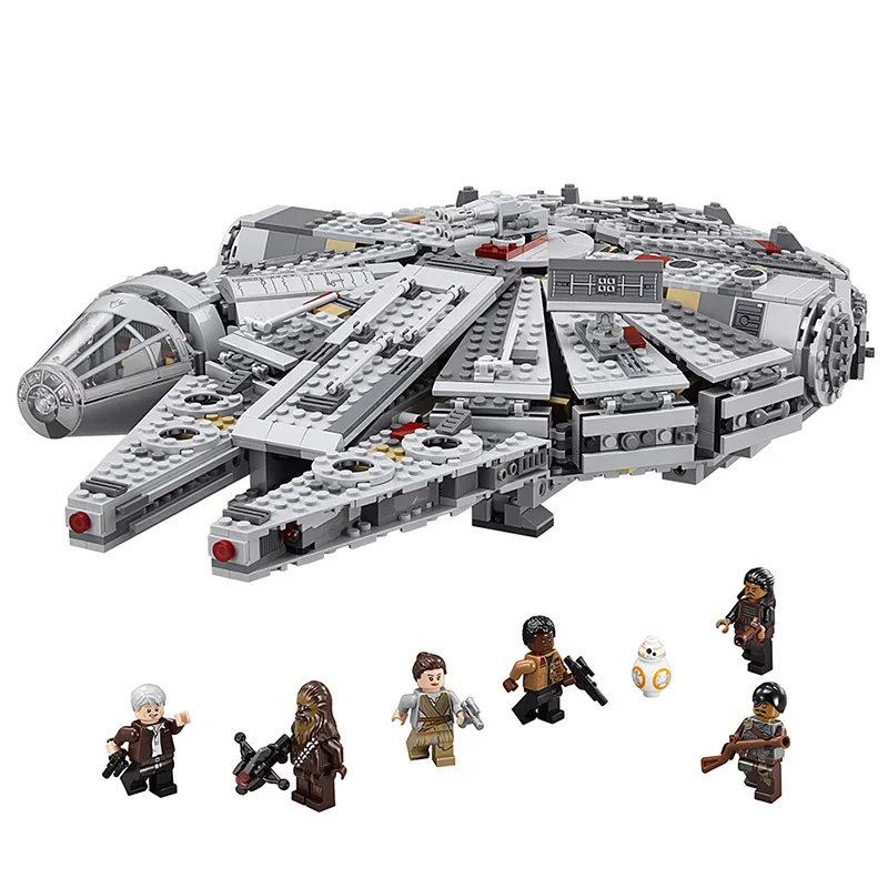 

Lepin 05007 Star series Millennium Falcon Assembling Building Blocks Bricks Educational wars Toys Compatible With lego 75105