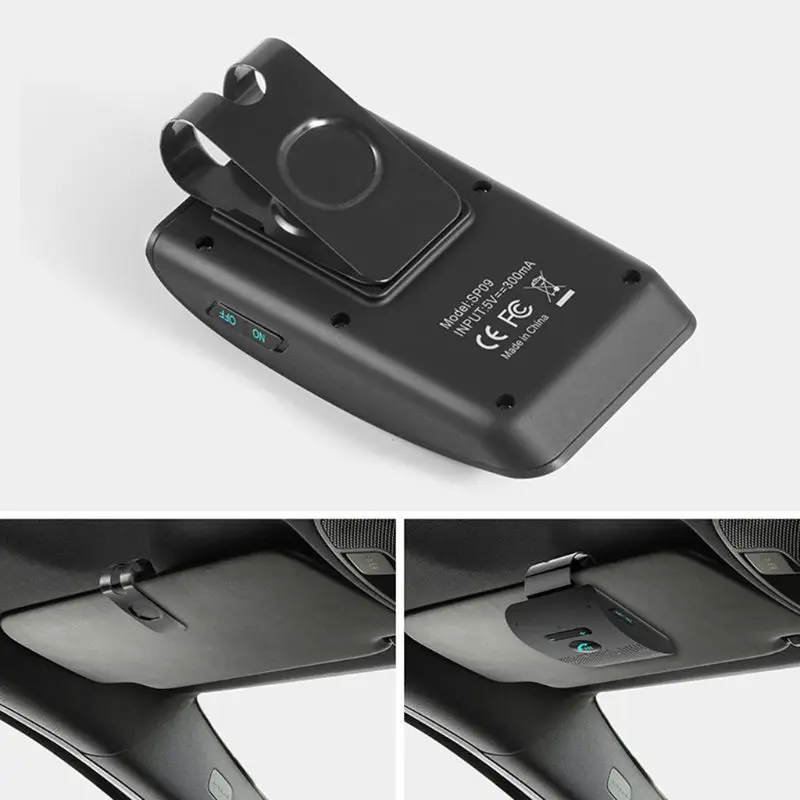 Беспроводной автомобильный Bluetooth V5.0 Bluetooth громкая связь автомобильный комплект беспроводной Bluetooth динамик телефон солнцезащитный козырек клип динамик телефон